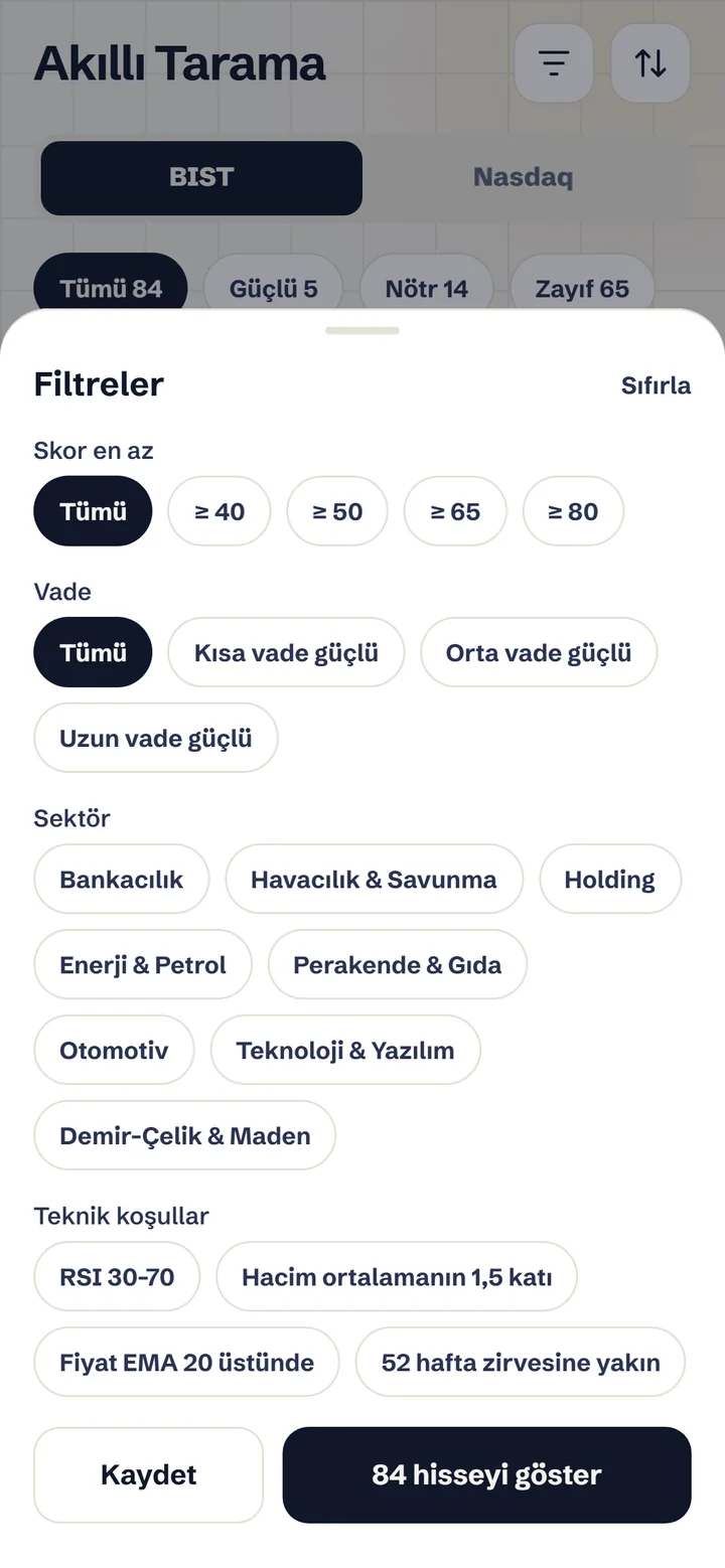Tarama filtreleri